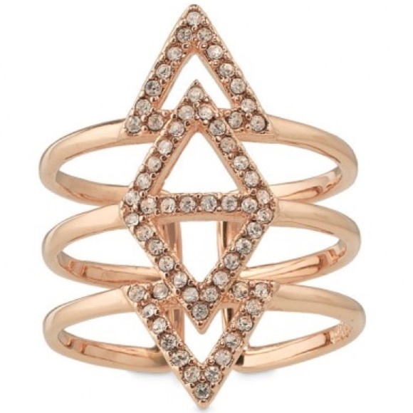 Stella & Dot | 🌸⚜️Rose Gold Pavé Spear Ring - Picture 3 of 8